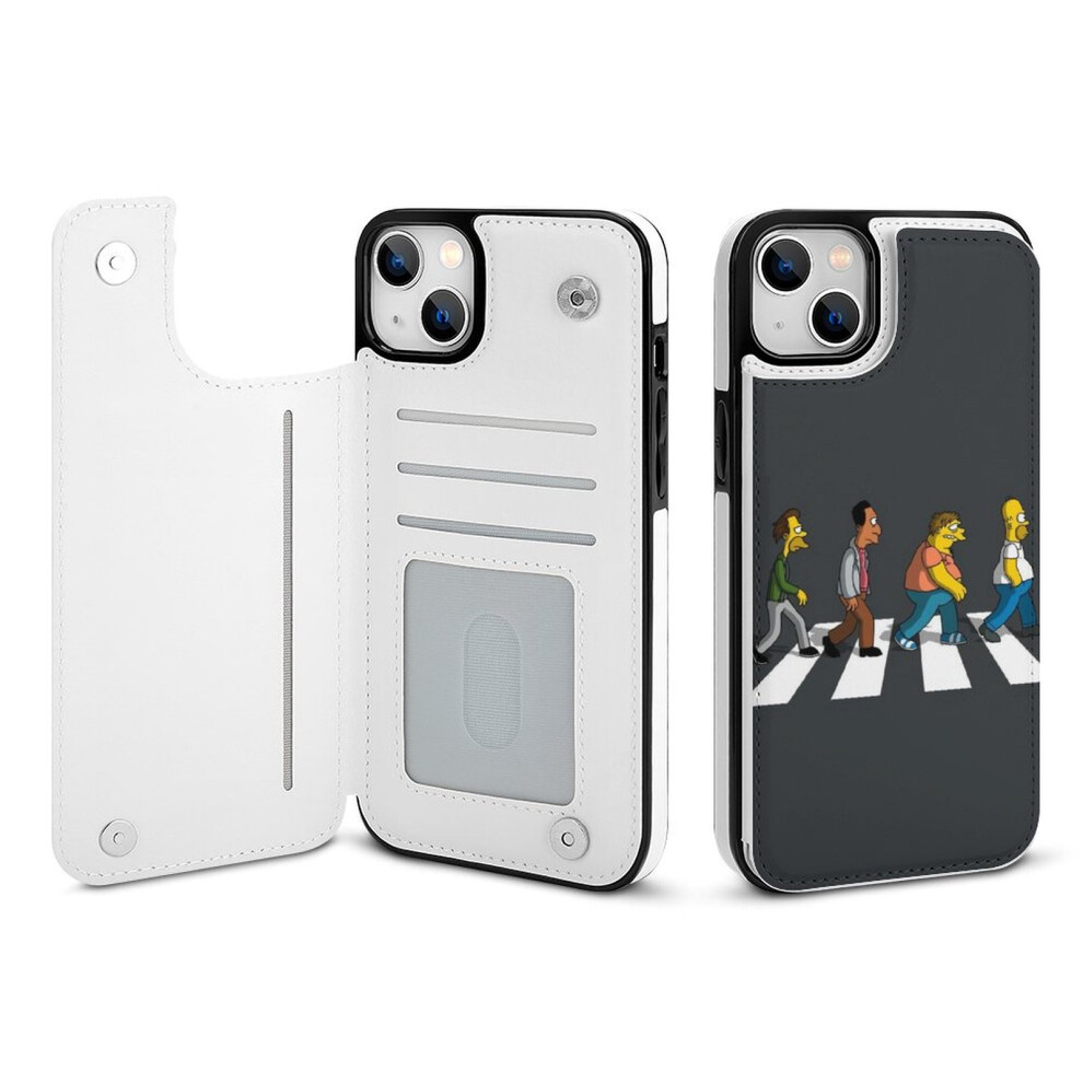 Simpson Compatible Iphone 14 Plus Wallet Case With Card Holder, Pu Leather Flip Folio, Magnetic Clasp & Shockproof Cover For Women 9389440755970