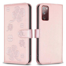 Flip Case for compatible with Samsung Galaxy S20 Fe Clover Flower Card Slots Holder Kickstand Multi-color Pu Leather Wallet