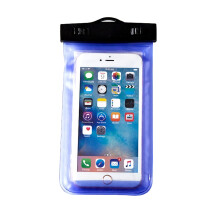 Universal Waterproof Phone Pouch for Smartphone up to 5.9", Sensitive TPU Screen, Dustproof Snowproof Shockproof Dry Bag - Deep Blue