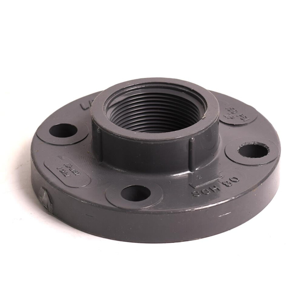 Thrifco Plumbing 8216418 1-1/2 Inch Threaded Pvc Floor Flange Sch 80 9389440758094