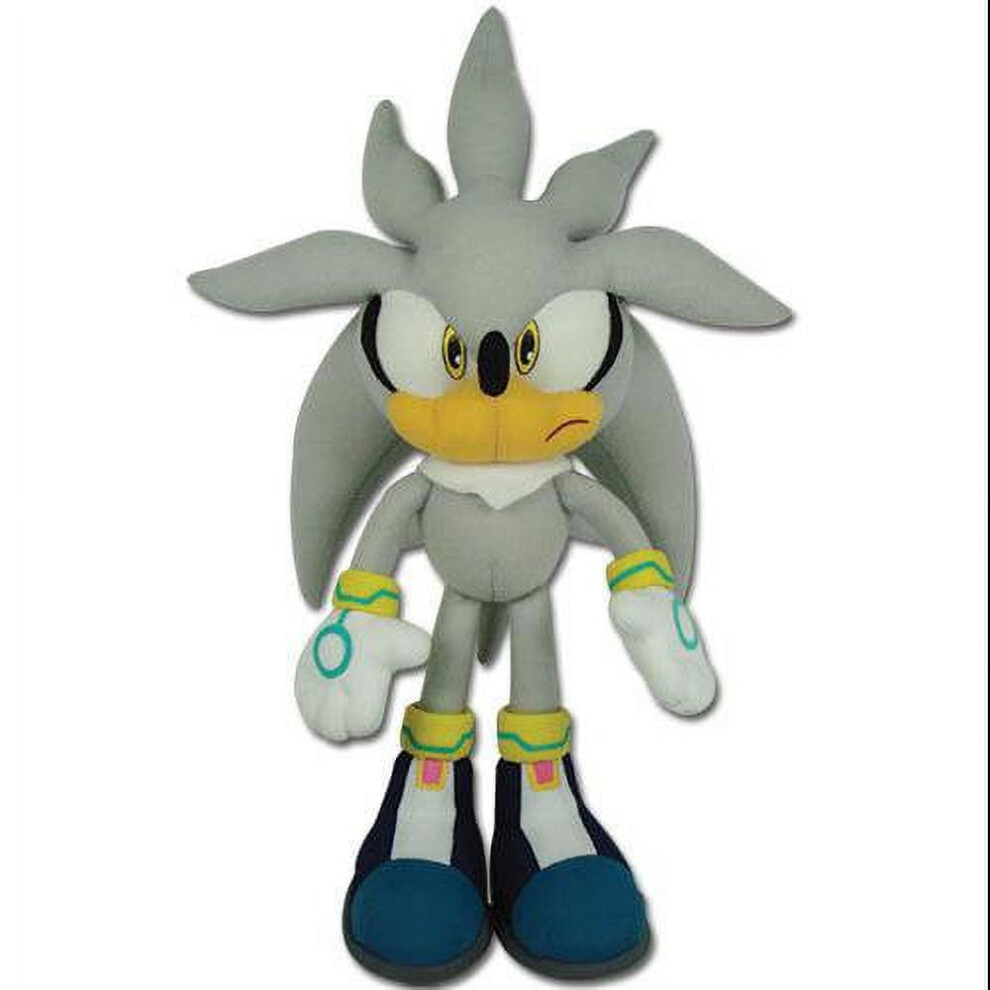 Sonic The Hedgehog Plush Doll Stuffed Figure Kids Gift, Cartoon Character Soft Toy Anime Silver