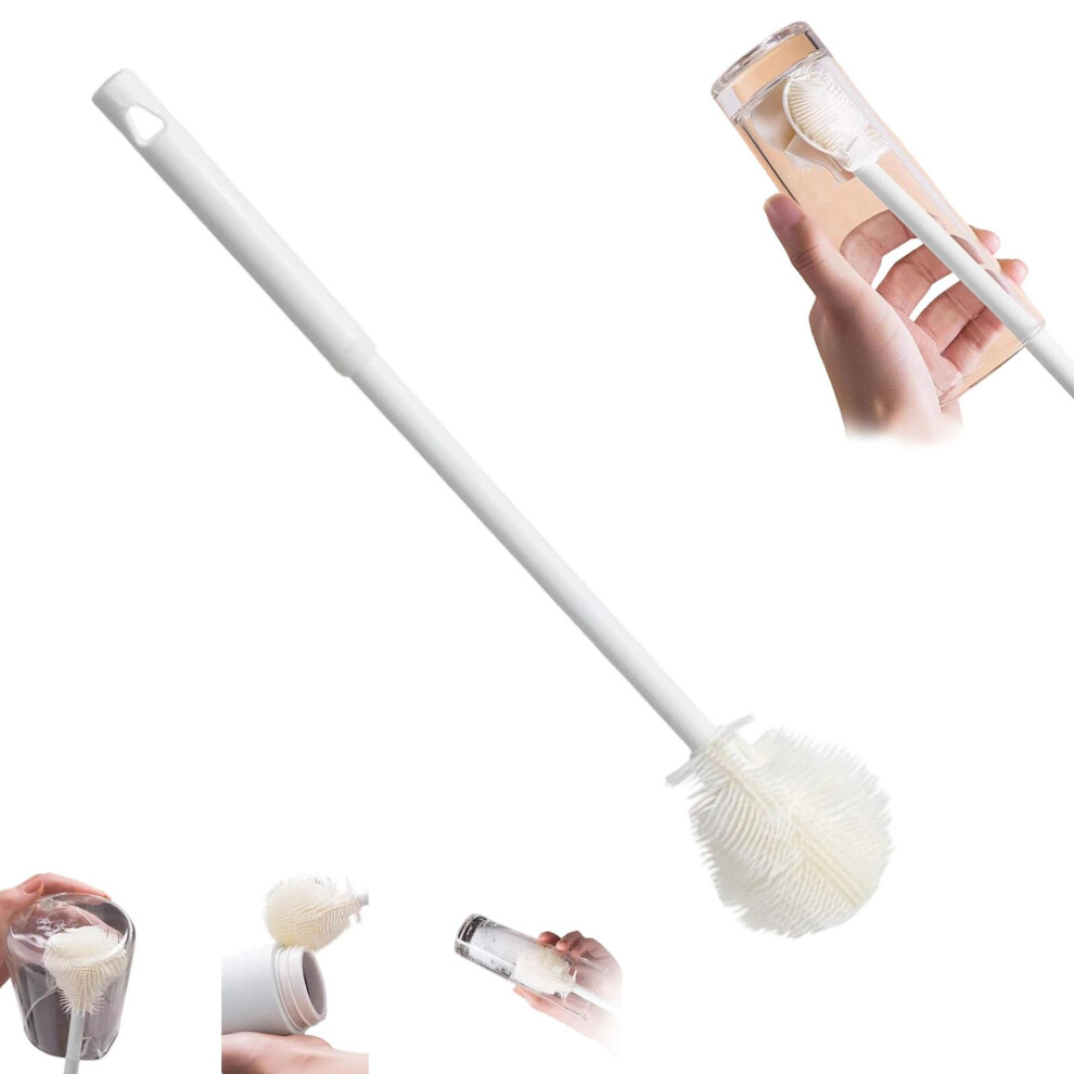 Silicone Bottle Brush 360 Flexible Cleaning for Narrow Neck Containers Baby Bottles Glassware