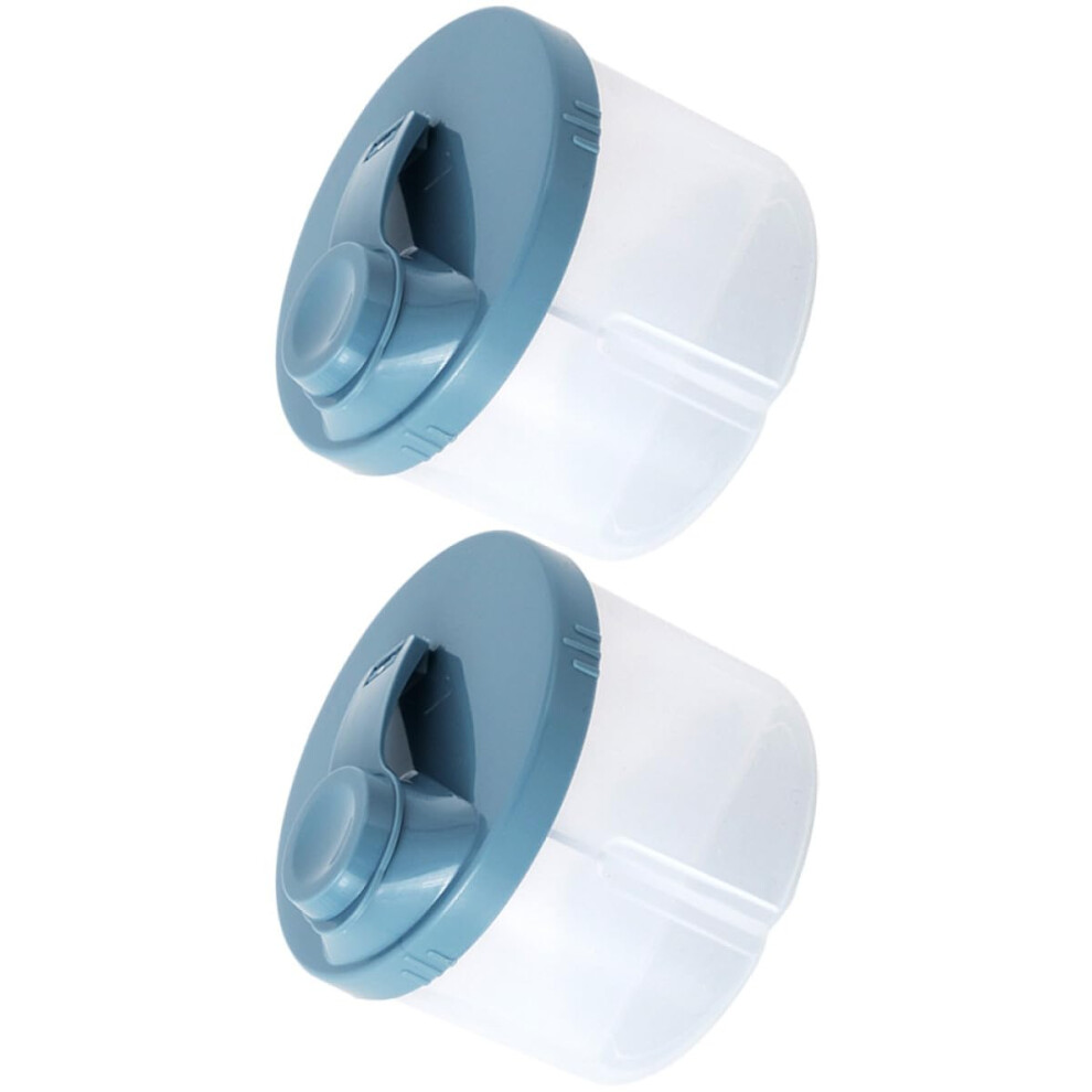Baby Formula Dispenser With 4 Compartments, Milk Powder Container For Travel Feeding Grey/Blue