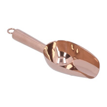 Rose Gold Stainless Steel Ice Scoop for Flour Candy Popcorn, CorrosionResistant Smooth Edge