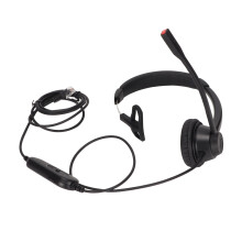 Mono Office Headset with Luxurious Comfort & Great Durability, Perfect for Call Centers & Home Offices, Offering Quick Disconnect Function &