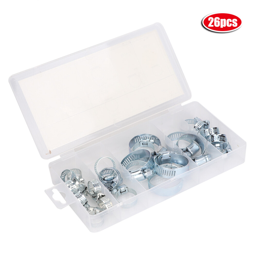 Stainless Steel Hose Clamps For Fuel Lines, Adjustable Pipe Clamps, Heavy Duty Worm Gear Clamps Set, Corrosion Resistant 9464372660117