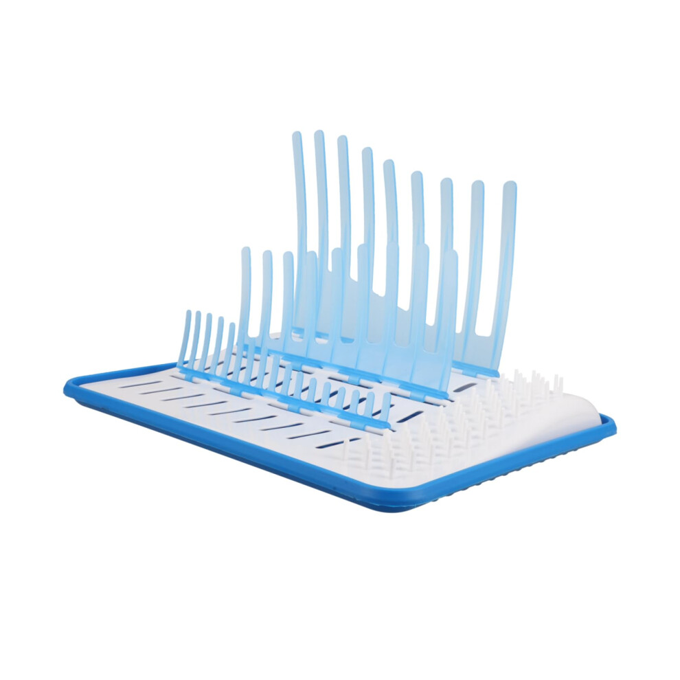 Baby Bottle Drying Rack with Drainer Tray, Space‑Saving Countertop Stand for Bottles and Cups