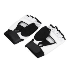 Erwachsene Kinder Taekwondo Sparringshandschuhe Halbfinger-Handschutz XS Schwarz Weiß
