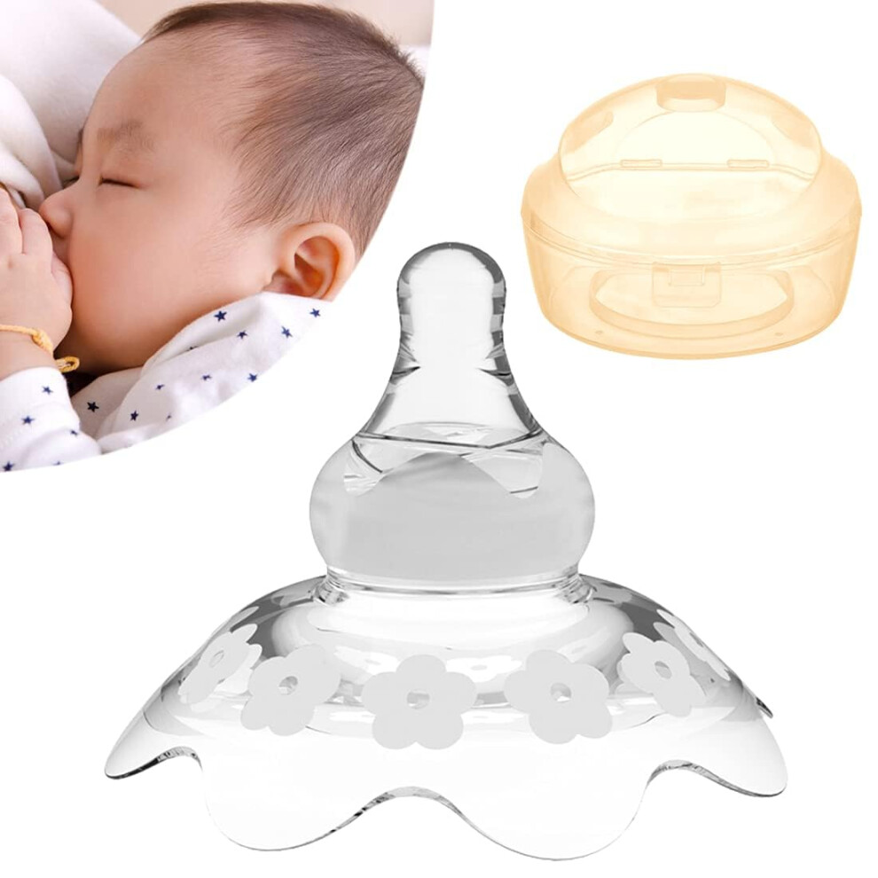 Silicone Nipple Shields for Breastfeeding, 25mm Soft Shield for Sore or Inverted Nipples with Case