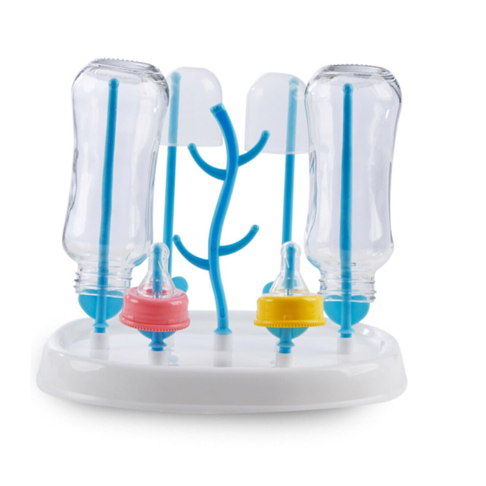 Baby Bottle Drying Rack with Dome Design, MultiLength Branches, Compact Countertop PP Stand