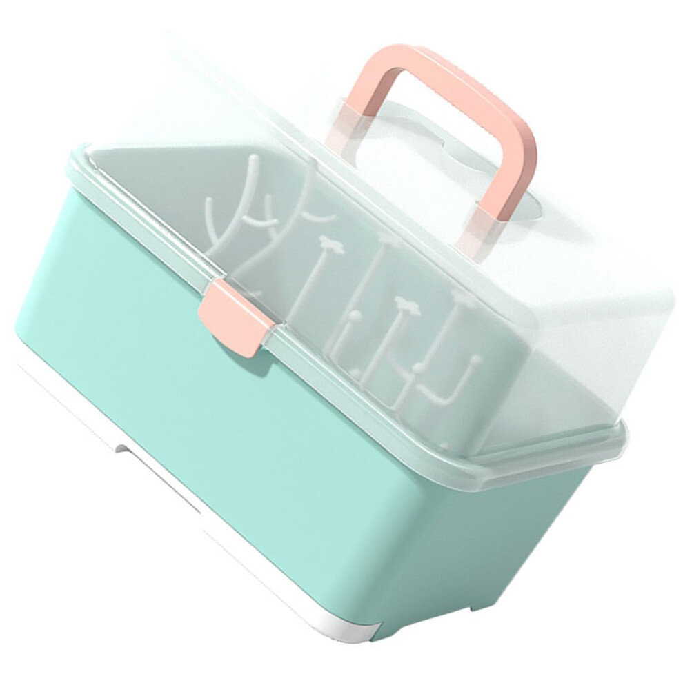 Baby Bottle Drying Rack with Lid and Detachable Drip Tray, SpaceSaving Organizer for Nursery