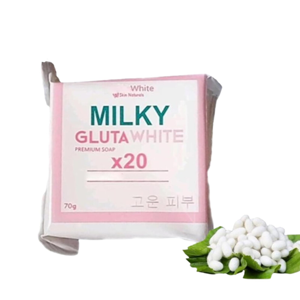 Cream Glutathione Whitening Soap 70G Milky Gluta Brightening Bar For Face And Body