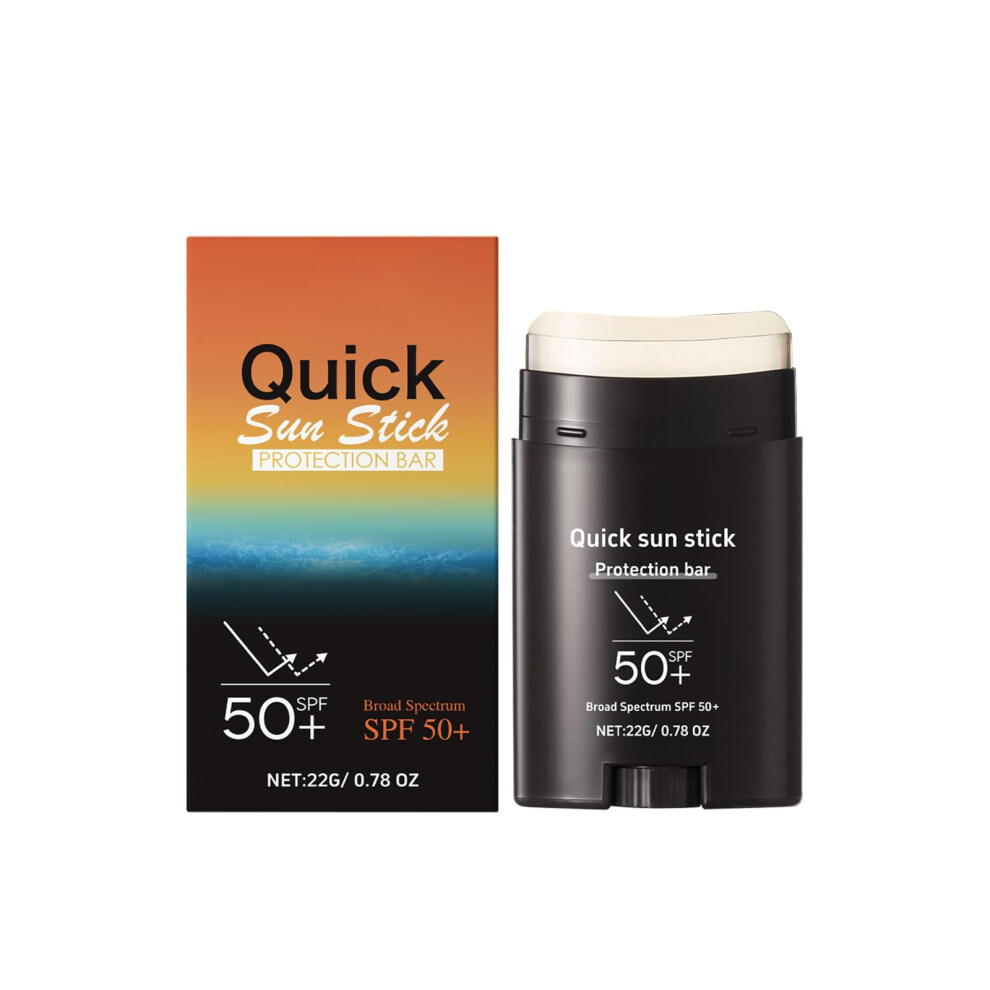 White Mineral Sunscreen Stick Spf 50+ Broad Spectrum For Face, No Cast, Sensitive Skin, 0.77Oz