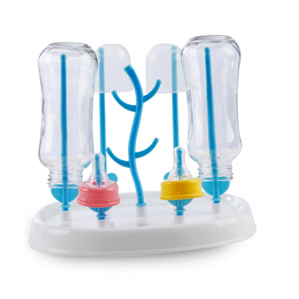 Bottle Drying Rack with Scratch Dome, MultiLength Branch Holders, Detachable EasyClean Stand