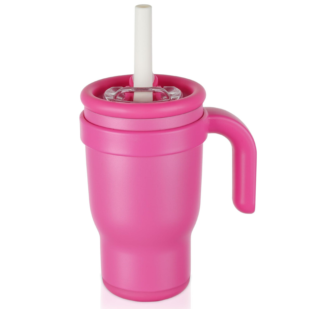 Toddler Sippy Cup 14oz Vacuum Insulated Stainless Steel with Handle SpillProof Straw LeakResistant