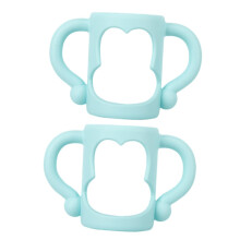 2pcs Universal Silicone Baby Bottle Handles with Ergonomic NonSlip Grip for Feeding