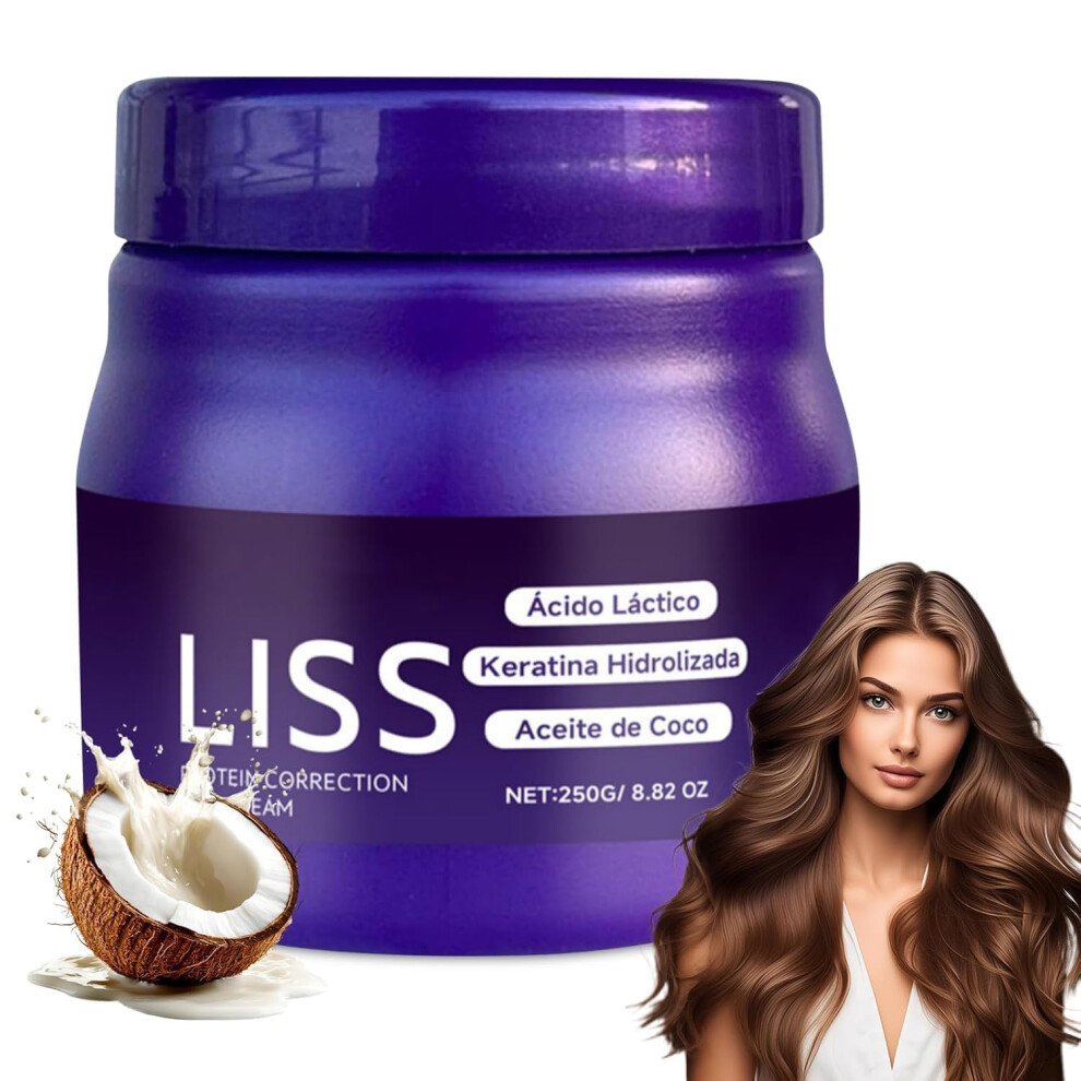 Cream Hair Straightening With Keratin Treatment, Formaldehyde Deep Nourishment For Frizz Silky Shine