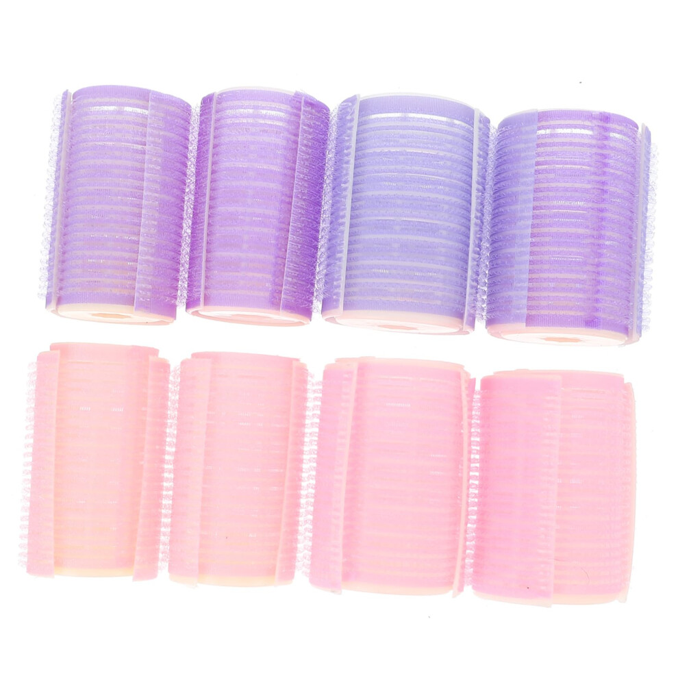 8pcs Plastic Hair Curlers Heat Styling Rollers for Salon Waves and Travel Use