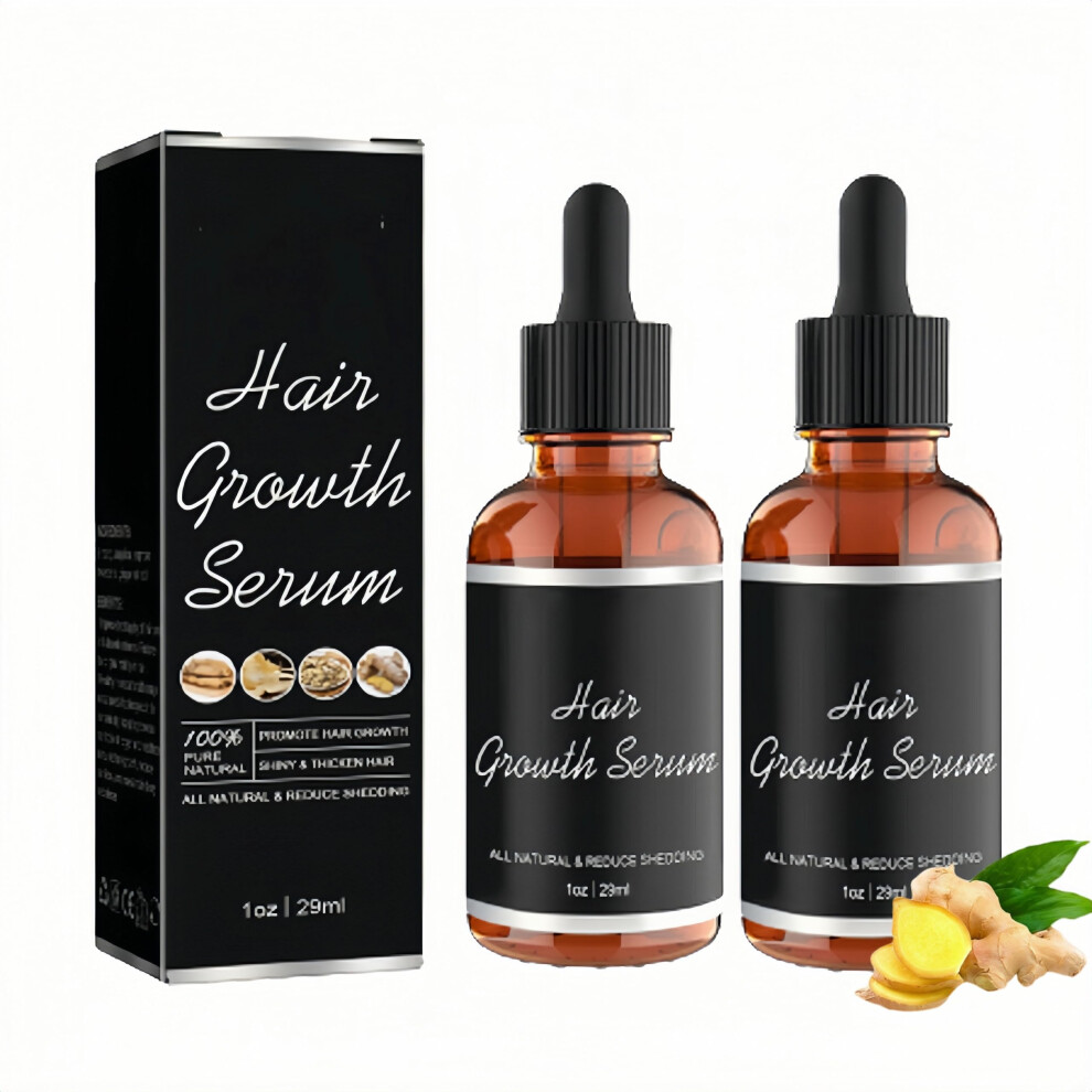 Hair Growth Serum for Black Women with Herbal Vitamins, Root Boost and Damage  (2 Pcs)