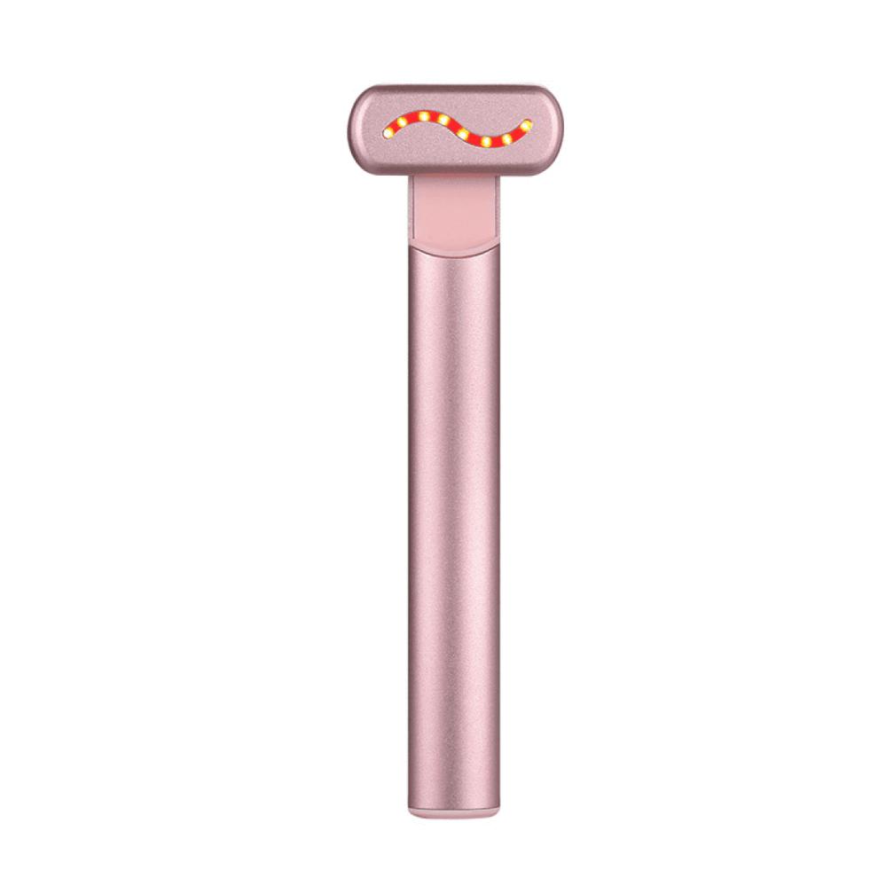 Red/Light/Dark Eye Beauty Device With Therapy, Heating & Microcurrent For Wrinkles, Fine Lines, Circles, Swelling (Pink)