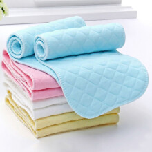 Walbest 10 Pack Baby Eco Cotton diapers, Multiple-Use Reusable Three-layer Natural Cloth Diaper for Baby