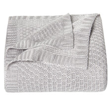 Flxxie Natural Bamboo Fiber Blanket, Breathable Hygroscopic Blanket for Hot Sleepers, Silver Gray, 51"x67"