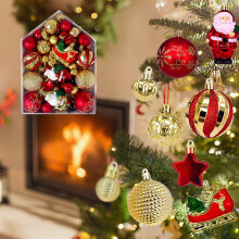 Viflosae 72Pcs Colorful Christmas Hanging Balls - Compatible with Christmas Tree, Indoor Party Decorations, Black Friday Deals