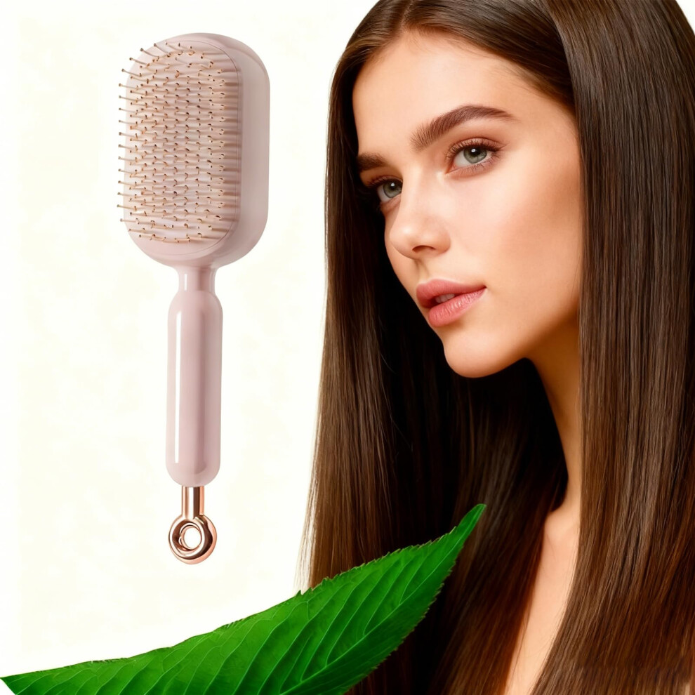 Detangling Hair Brush for Women with Gentle Scalp Massage, Retractable Travel Comb for All Hair Types