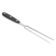 Stainless Steel Meat Carving Fork with Ergonomic Wooden Handle for BBQ, Grilling and Serving