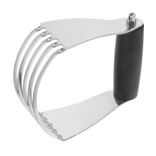 Heavy Duty Stainless Steel Dough Blender with Integrated Scraper for Efficient Baking and Pastry Cutting