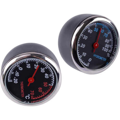 Mini Car Dashboard Thermometer Hygrometer with Compact Design and Transparency Glass 2