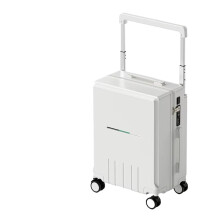Carryon Luggage 20 Inch White ABS+PC Rolling Suitcase with Universal Wheels for Travel