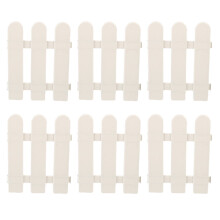 6 Pcs Fence for Garden Fencing The Grass Lawn Flowerbeds Dog Outdoor Portable Yard Border Christmas White Plastic
