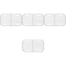 4 Count Outdoor Tableware Steaming Rack Cooling Racks Wire Bbq Mesh Baking Pans Cake Aluminum Alloy
