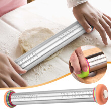 Adjustable Rolling Pin with Thickness Rings, Stainless Steel & Silicone Nonstick Mat for Baking, Compatible with Xerdsx Tools