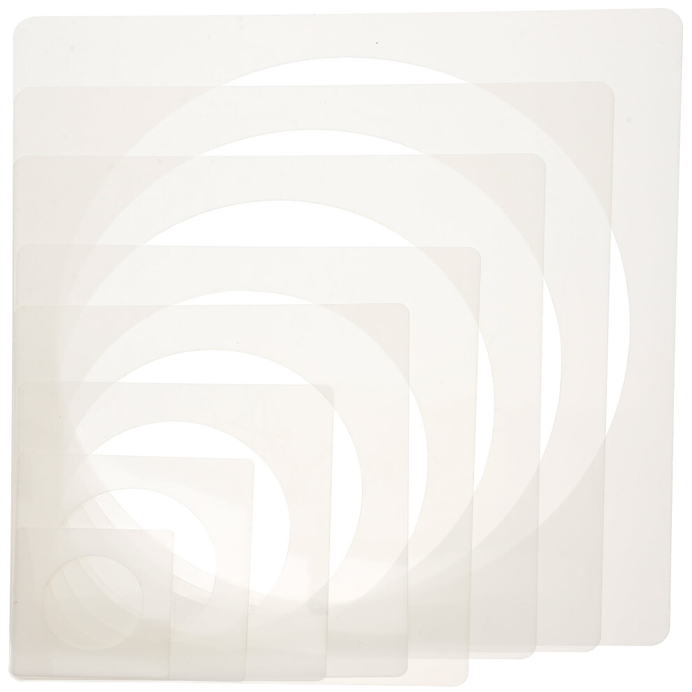 8Pcs Painting Stencils Circle Shape Drawing Templates Creative Painting Templates Diy Stencils 9389440765535