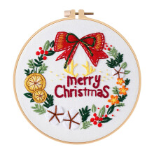 Christmas Embroidery Kit Christmas Presentwith Printed Embroidery Patterns Suitable For Beginners Adults Women Children DIY Handmade Embroidery Kit