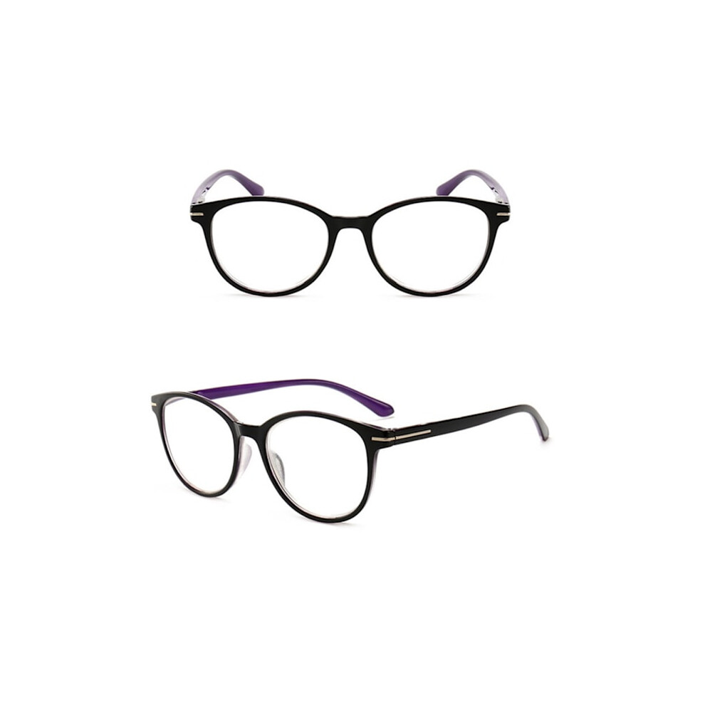 Stylish Reading Glasses in Vintage Design Purple +1