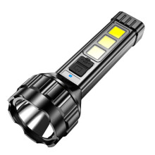 Hiroekza Flashlight Clearance!COB Strong Light Flashlight Portable USB C Rechargeable Bright Household LED Lamp Built-in Battery With Power Display