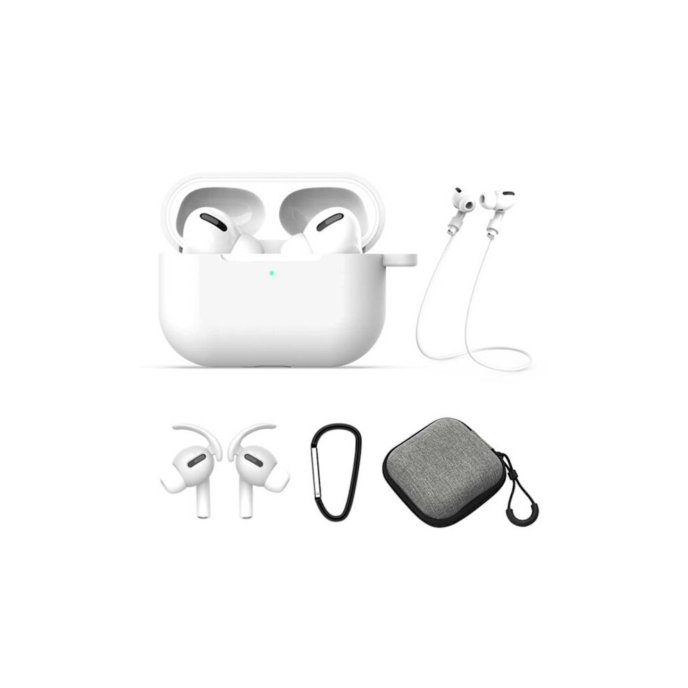 Compatible With Airpods Pro Case Neck Strap Earhooks Bag 5-In-1 White 9389440767751