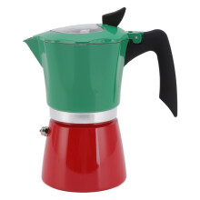300ml Aluminum Stovetop Espresso Maker, Italian Style Moka Pot with Transparent Lid for Travel and Home