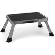 Foldable Step Stool, Adjustable with Non-Slip Platform, Thick Rubber Feet, 330 Lbs Capacity for Kitchen, Bedroom, Office, RV