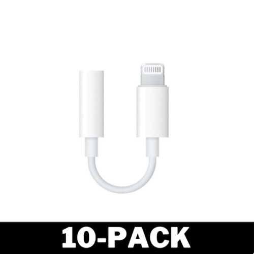 Digital Lightning to 3.5mm - AUX - compatible with iPhone compatible with iPad iPod 10-Pack