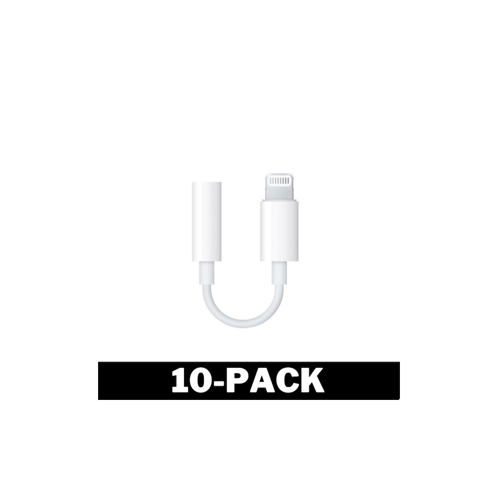 Digital Lightning To 3.5Mm - Aux - Compatible With Iphone Compatible With Ipad Ipod 10-Pack White 9389440767836