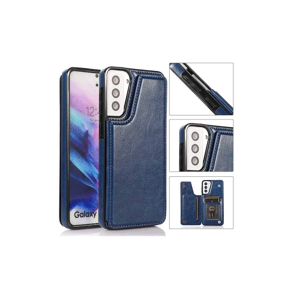 Compatible With Samsung Galaxy S21 - Practical Case With Card Slot Navy Blue 9389440767584