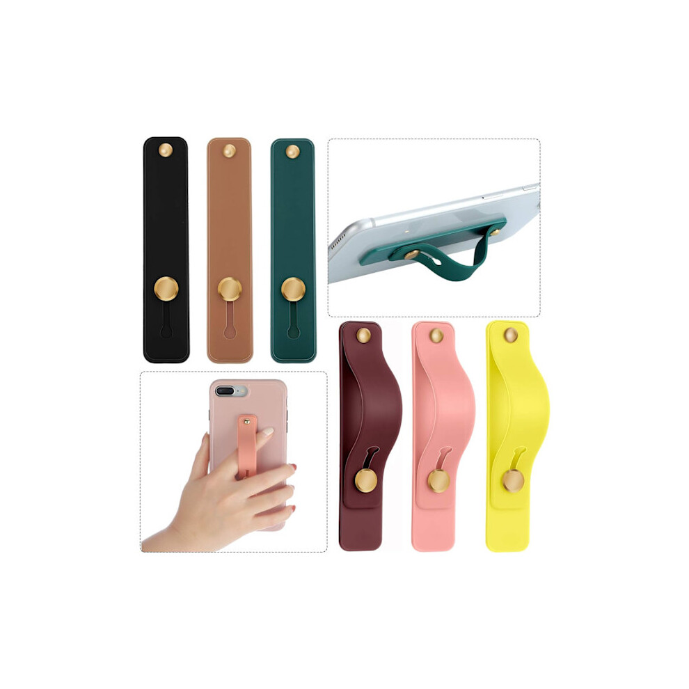 6Pcs Phone Grip Holder With Telescopic Strap, Compatible With Most Smartphones, Retro Colors 9389440767515