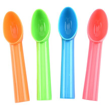 4 Pcs Plastic Ice Cream Scoop Set with Ergonomic NonSlip Grip for Frozen Desserts Fruits Yogurt