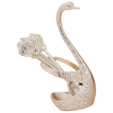 Luxury Swan Fruit Fork Set 6Pcs Elegant Zinc Alloy Serving Forks for Dessert and Table Decor