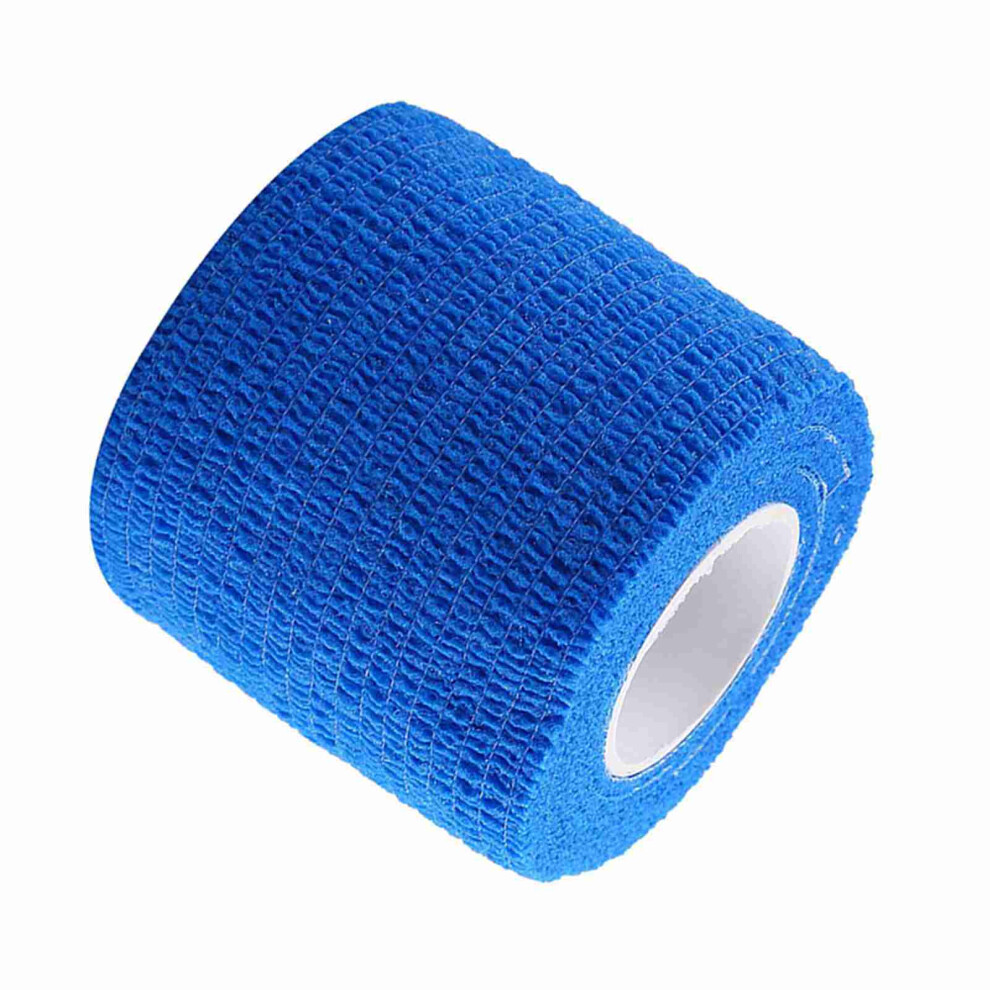 Blue Self Adhesive Waterproof Bandage Tape 5 Rolls For Finger Sports Care