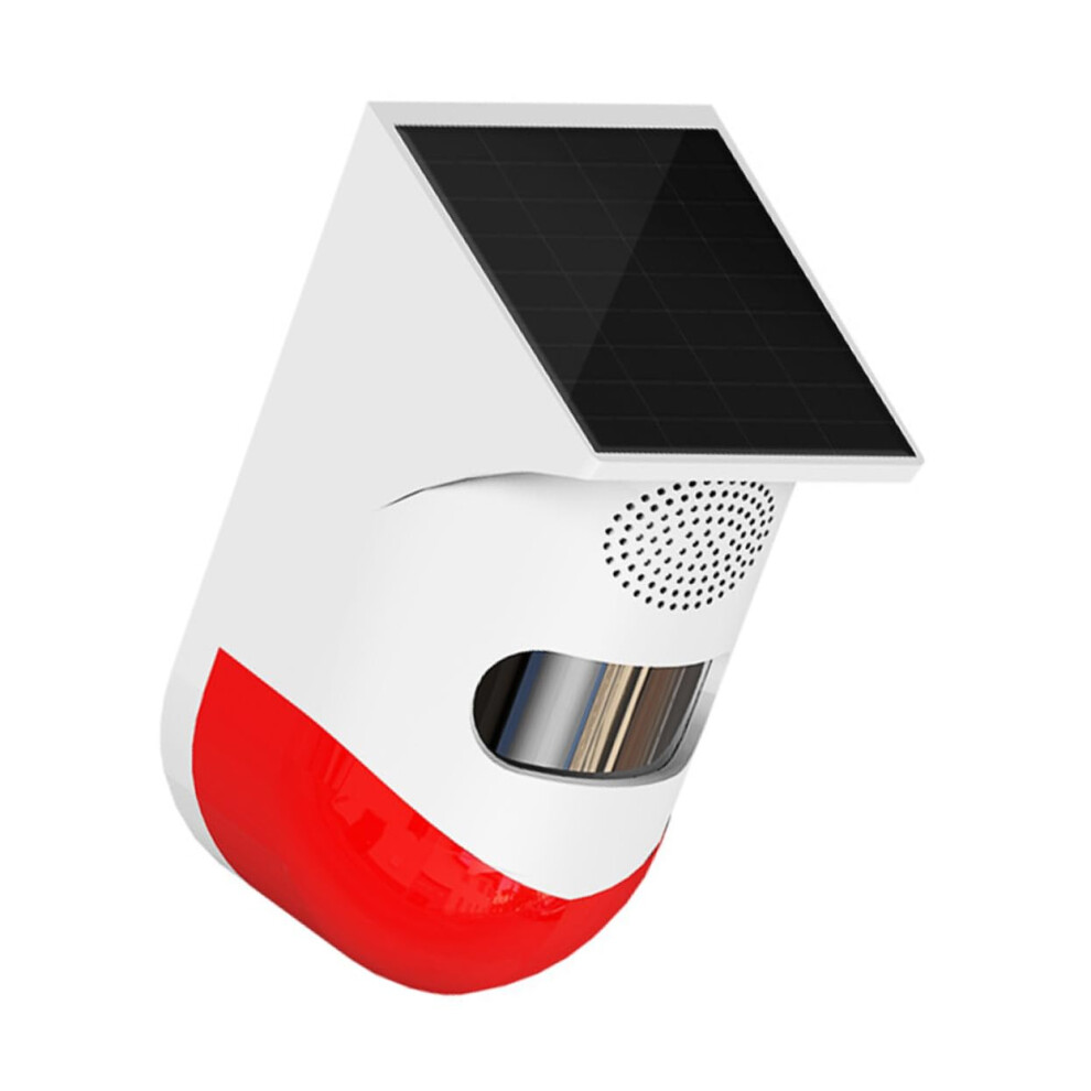 Solar Powered Outdoor Motion Sensor Security Alarm, Weatherproof Infrared Detector For Home Yard 9070919186608
